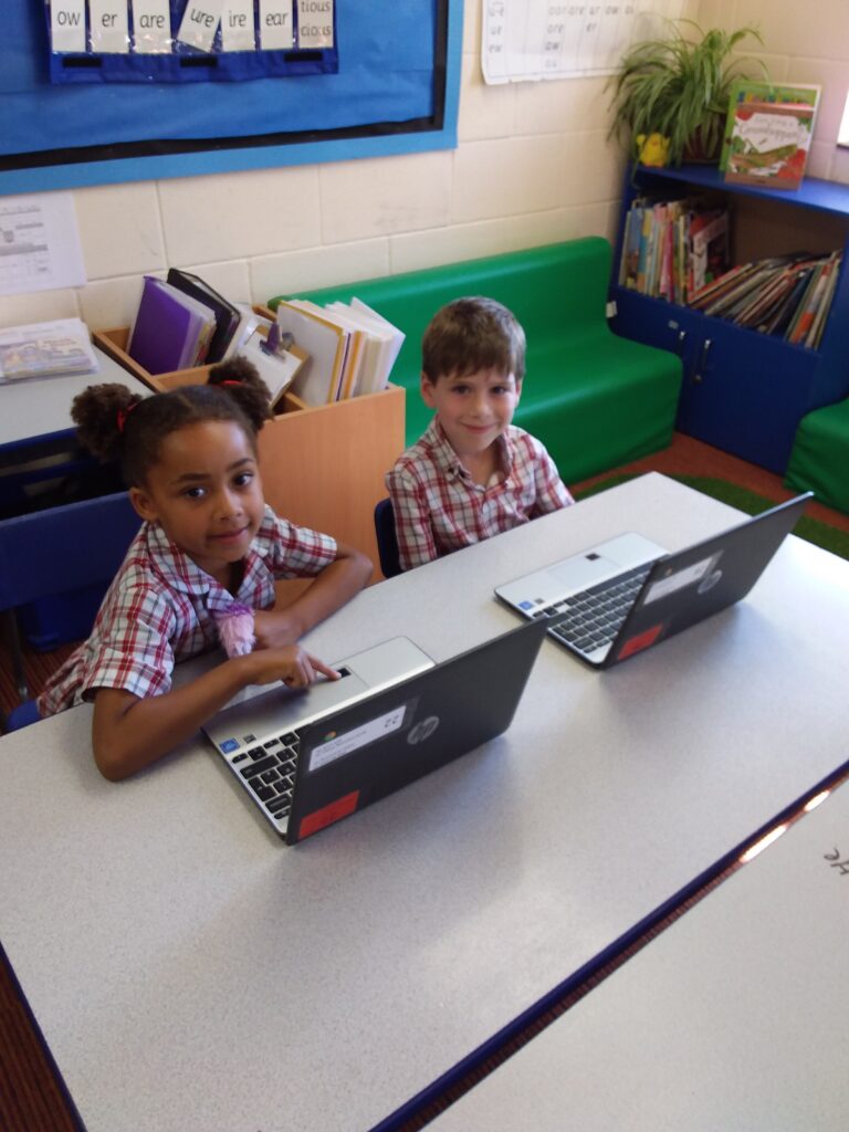 The chrome books were a huge hit!, Copthill School