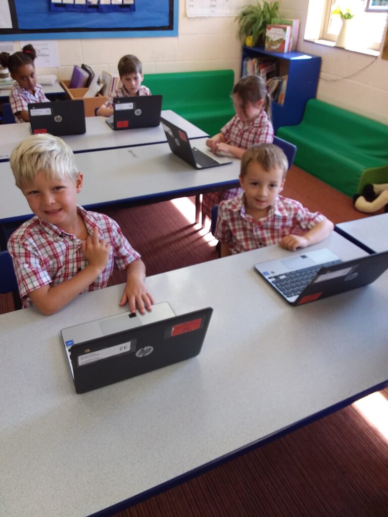 The chrome books were a huge hit!, Copthill School