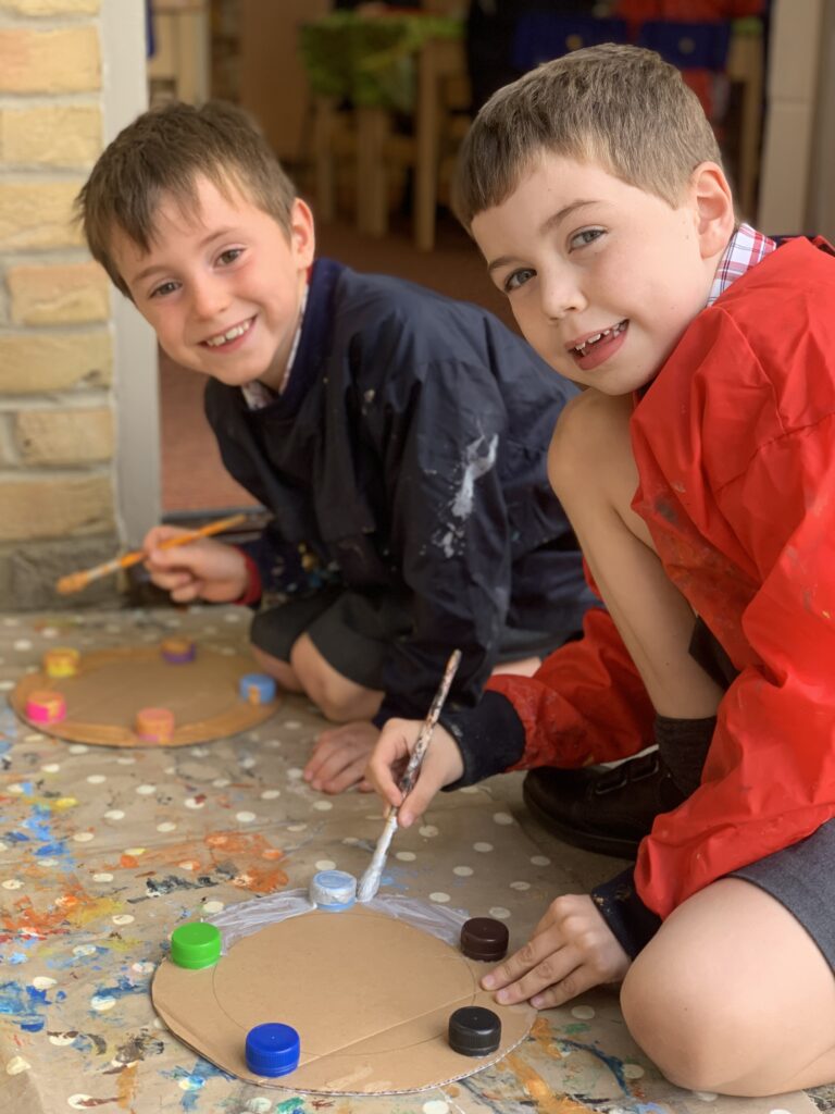 Pirate portraits and port holes, Copthill School