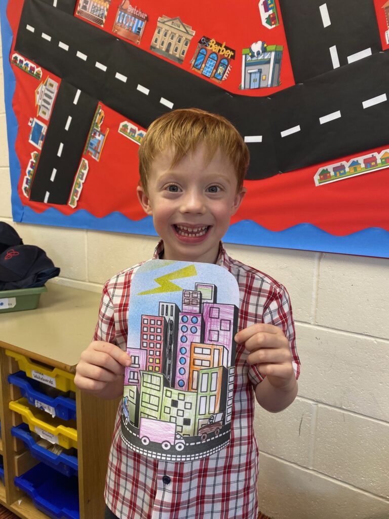 Year 1 Creating 3D Cities for their &#8216;Unity in the Community&#8217; unit, Copthill School