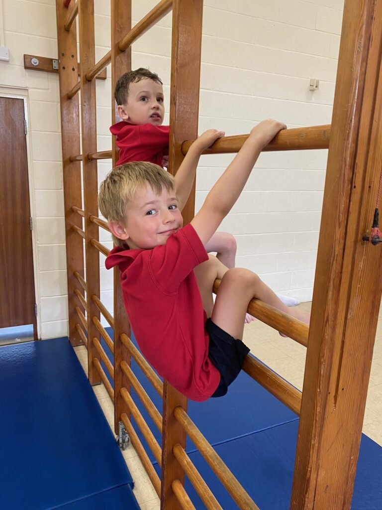 Exploring the apparatus and tackling the tuck shape!, Copthill School