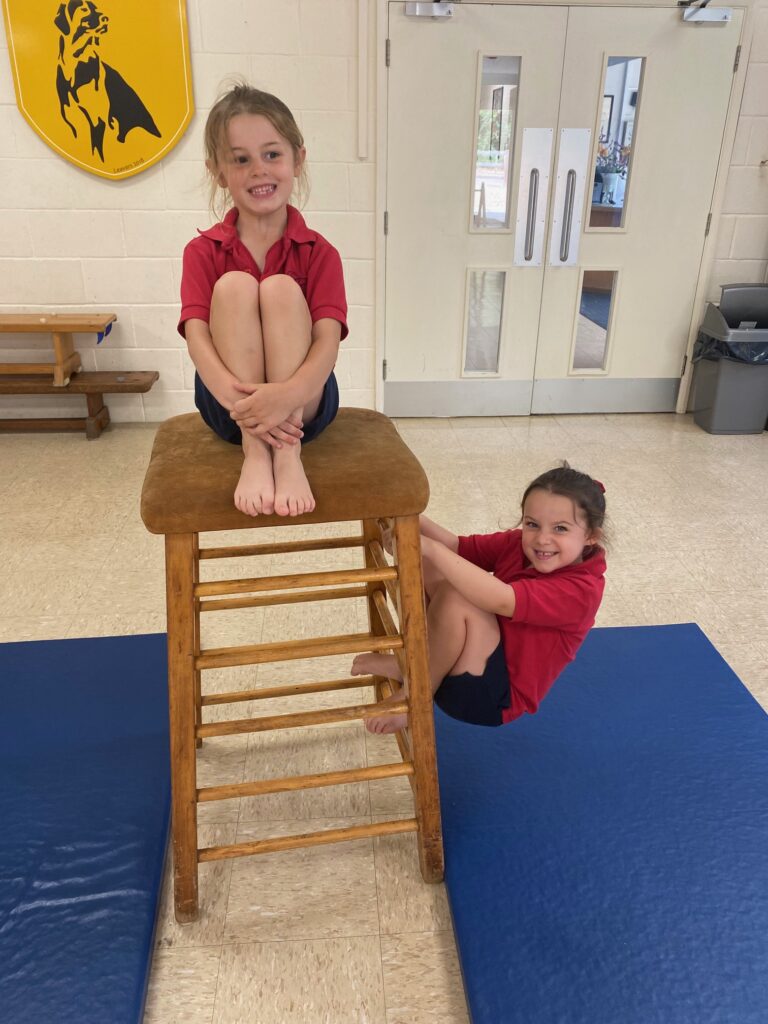 Exploring the apparatus and tackling the tuck shape!, Copthill School