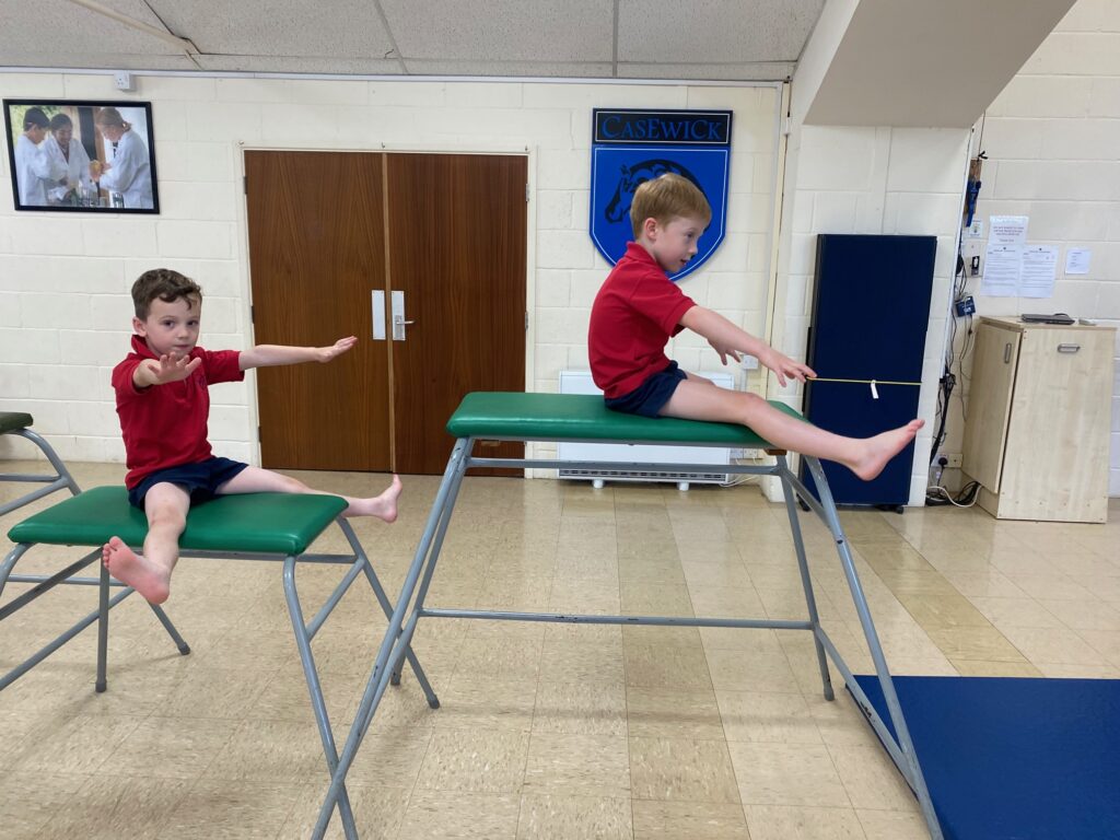 Straddle shape ideas on the apparatus!, Copthill School