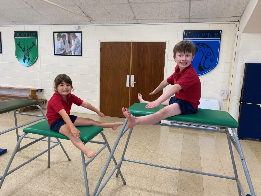 Straddle shape ideas on the apparatus!, Copthill School