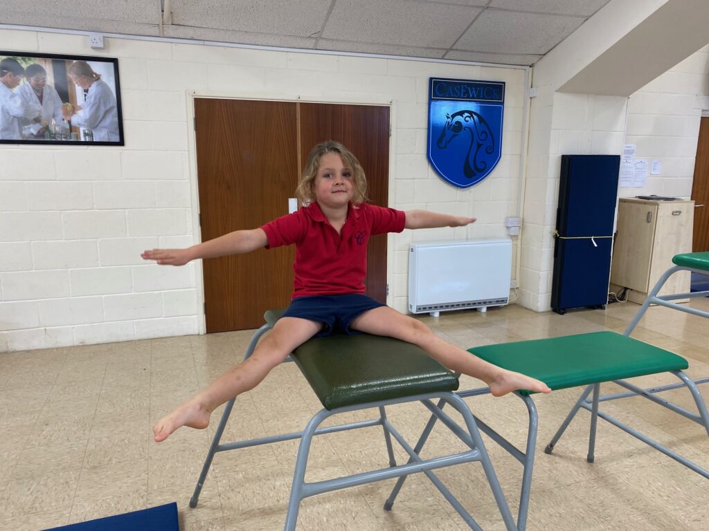 Straddle shape ideas on the apparatus!, Copthill School