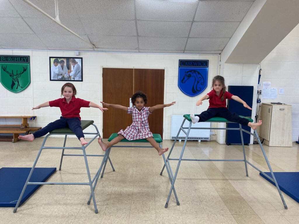 Straddle shape ideas on the apparatus!, Copthill School