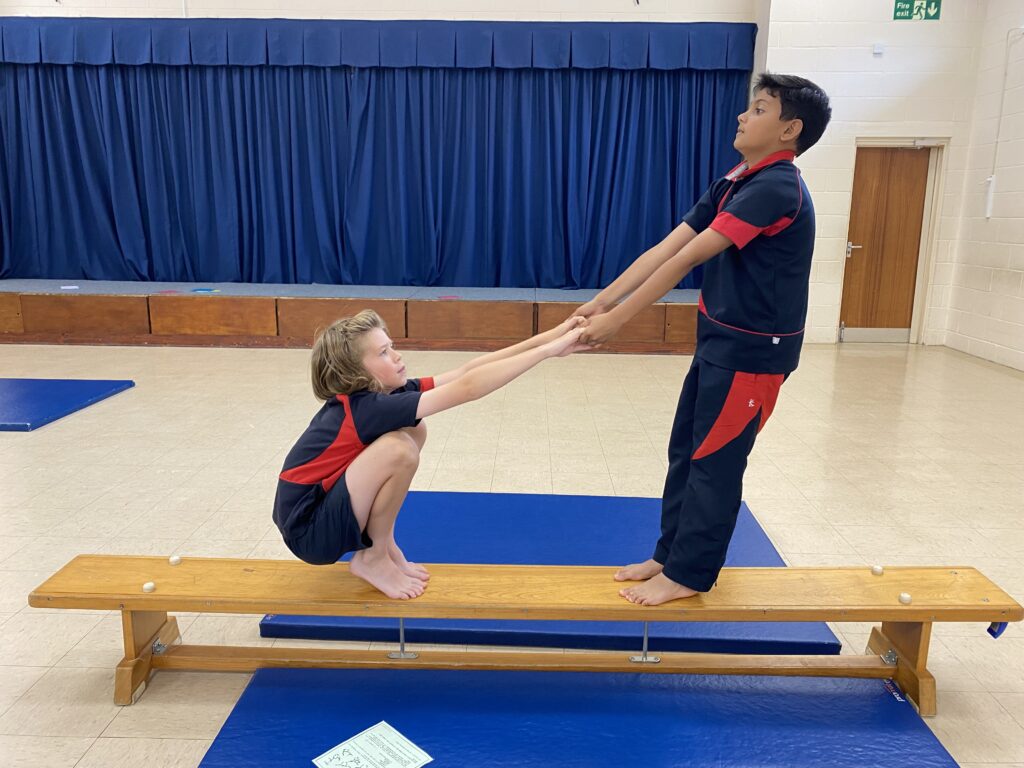 Yr6 pair balances, Copthill School