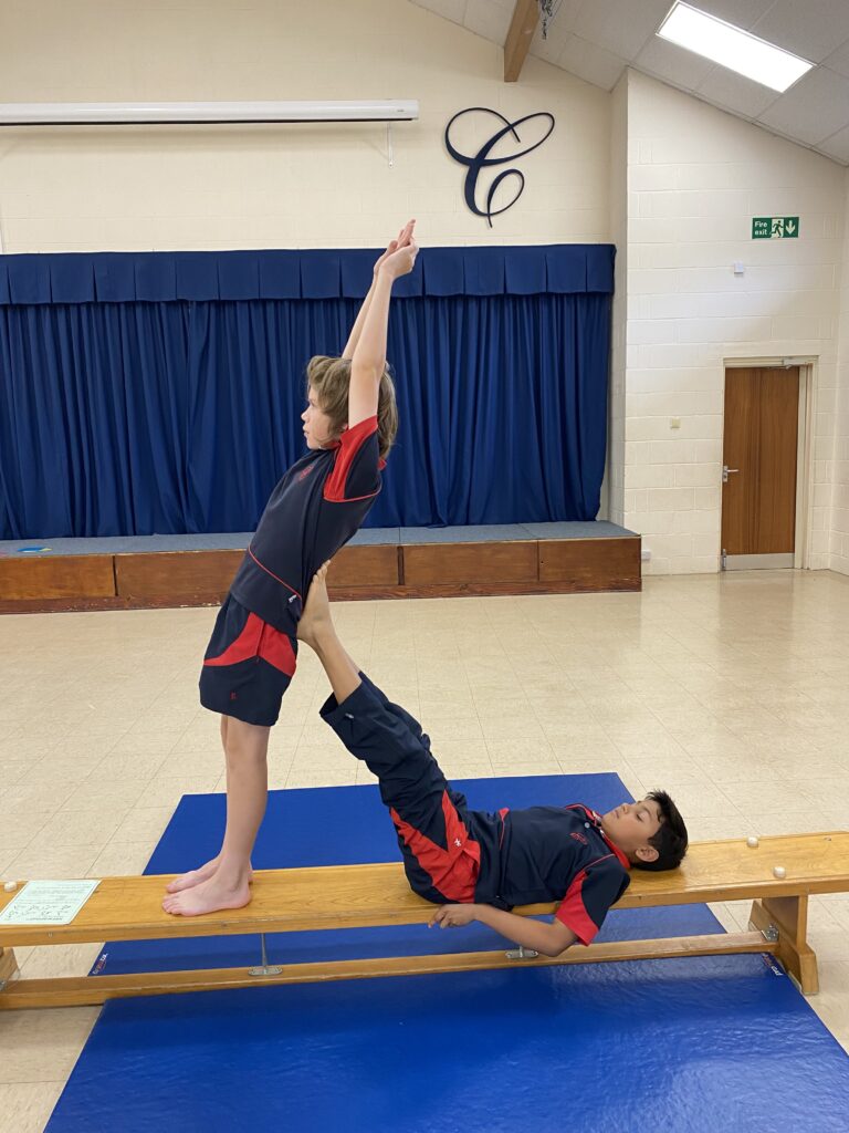 Yr6 pair balances, Copthill School