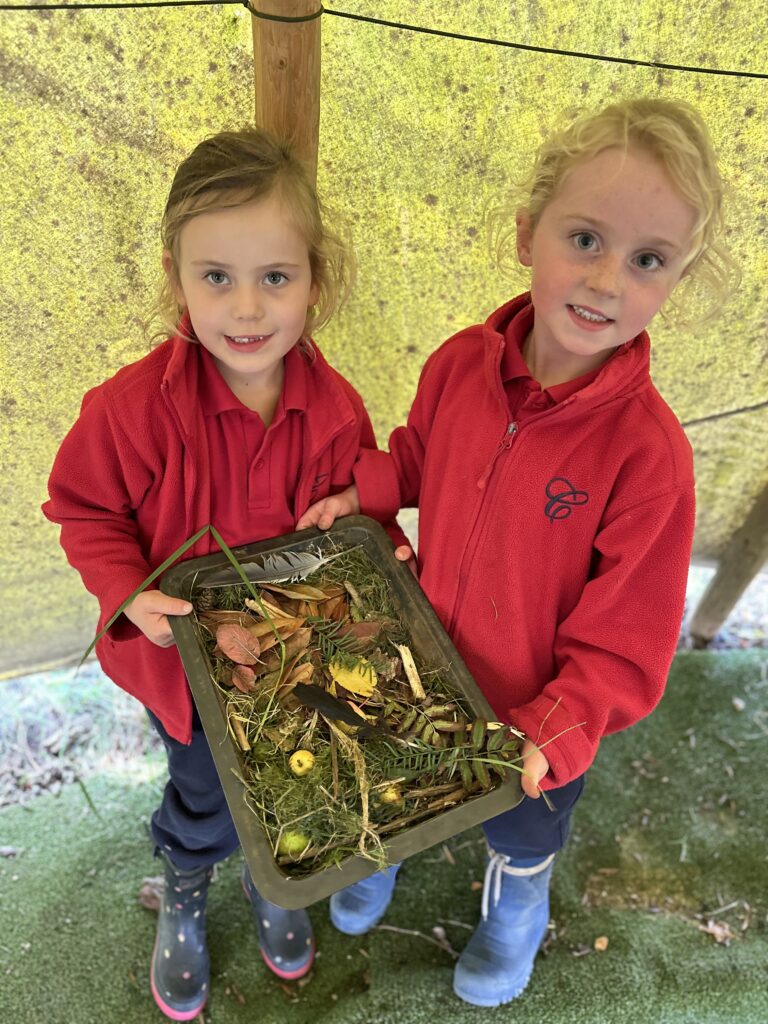 Natural art inspired by Richard Shilling, Copthill School