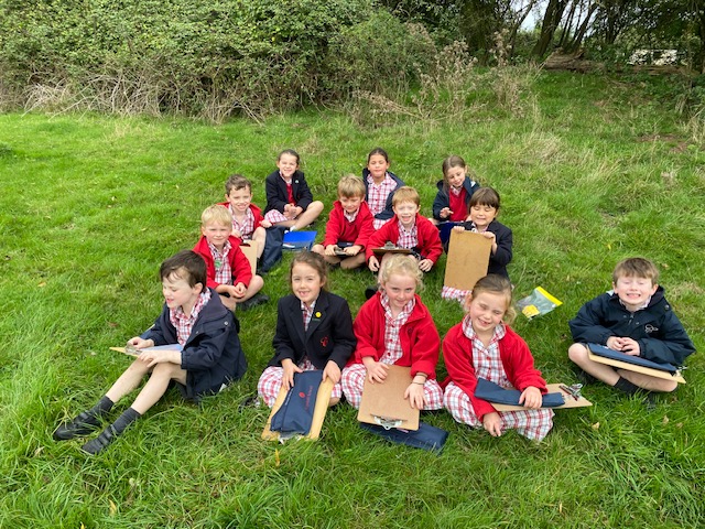 Relaxing sketching by the river bank&#8230;, Copthill School