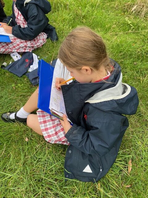 Relaxing sketching by the river bank&#8230;, Copthill School