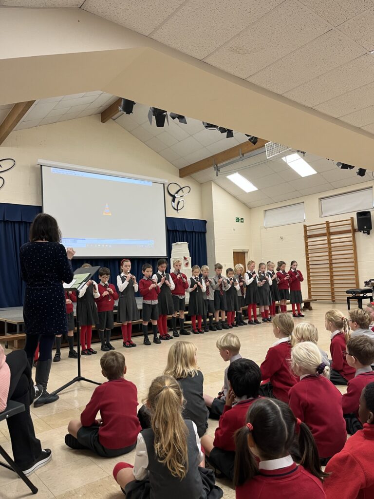 First Recorder Performance from Year 3, Copthill School