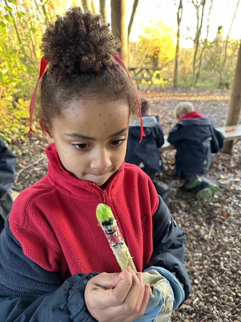 Whittling mini characters, Copthill School