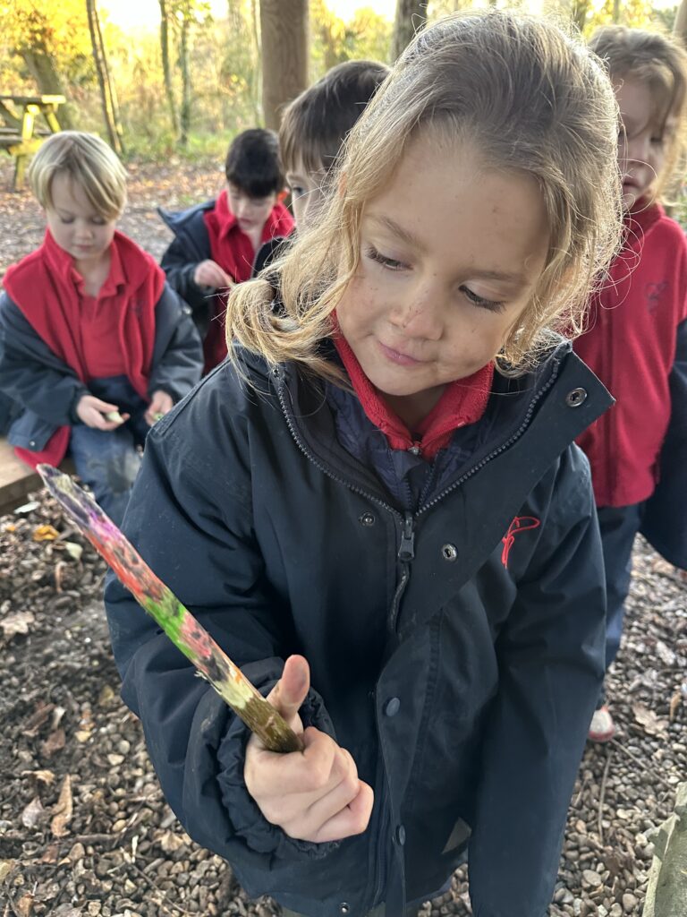 Whittling mini characters, Copthill School