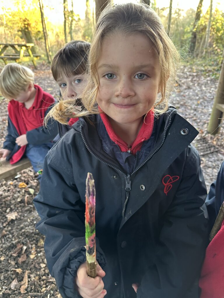 Whittling mini characters, Copthill School