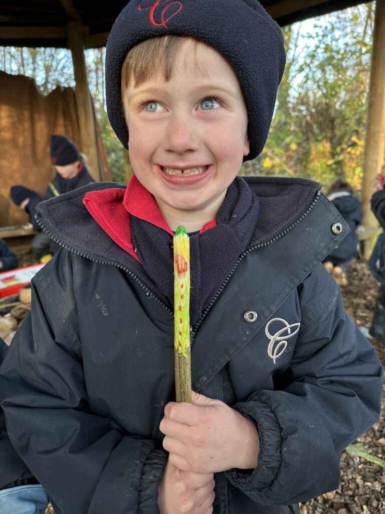 Whittling mini characters, Copthill School