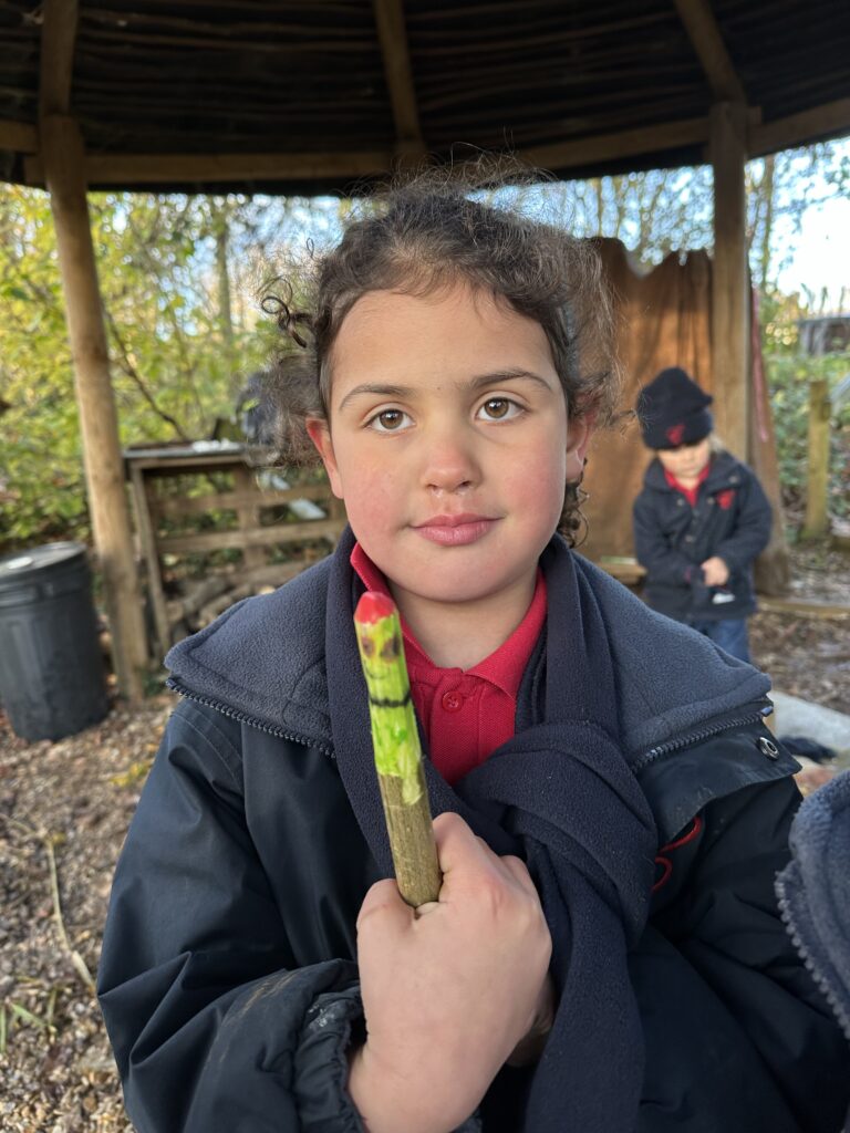 Whittling mini characters, Copthill School