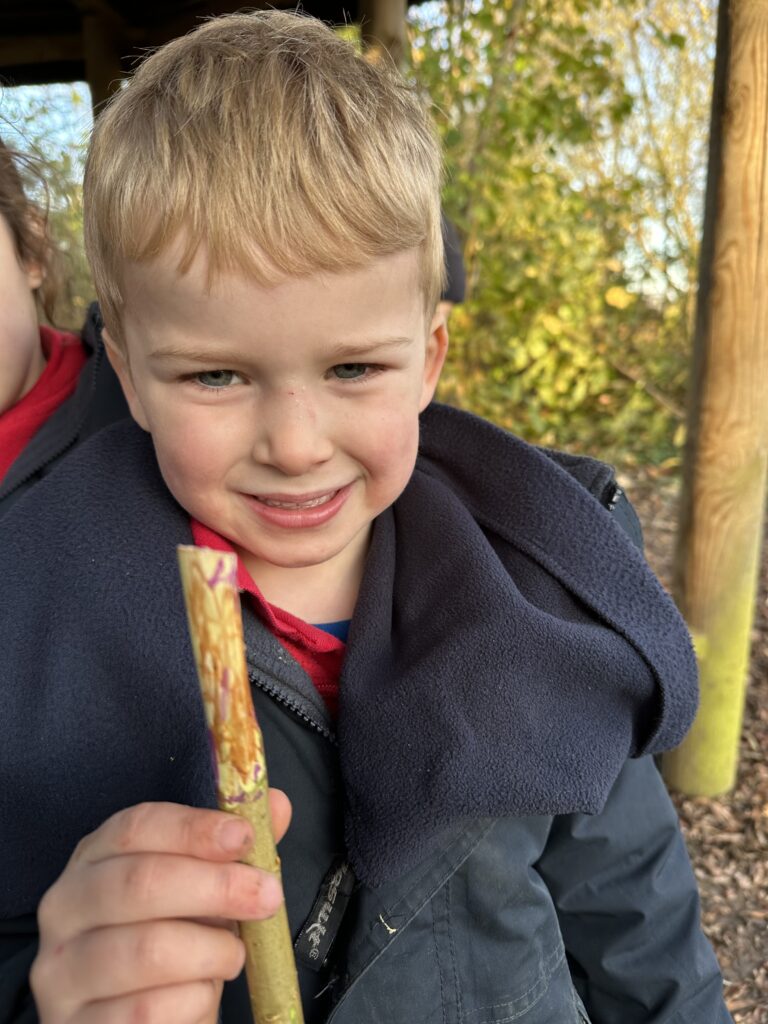 Whittling mini characters, Copthill School