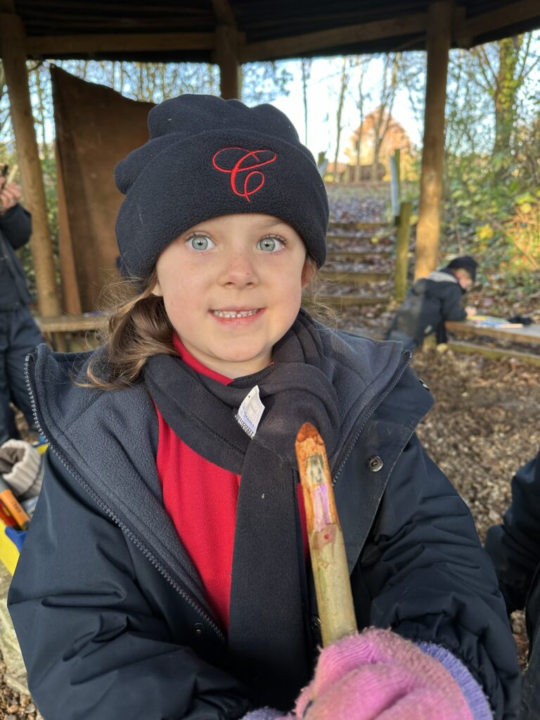 Whittling mini characters, Copthill School