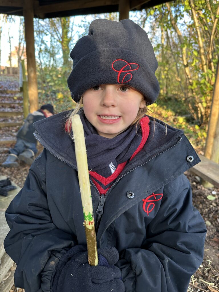 Whittling mini characters, Copthill School