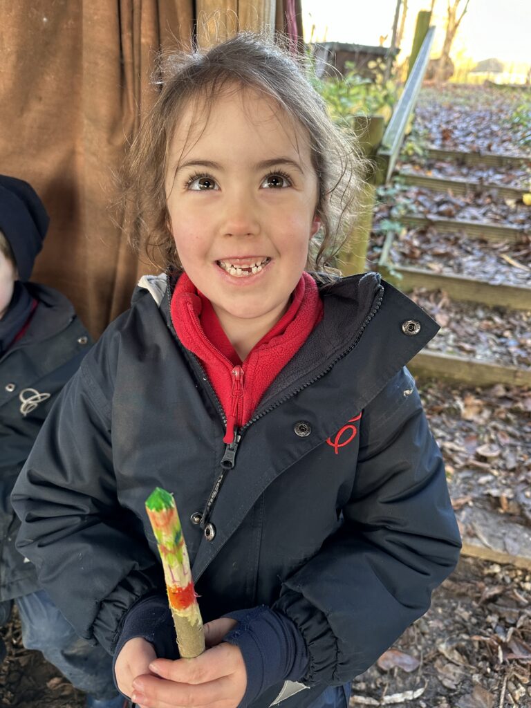 Whittling mini characters, Copthill School