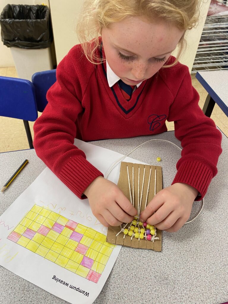 Native American Wampum Weaving!, Copthill School