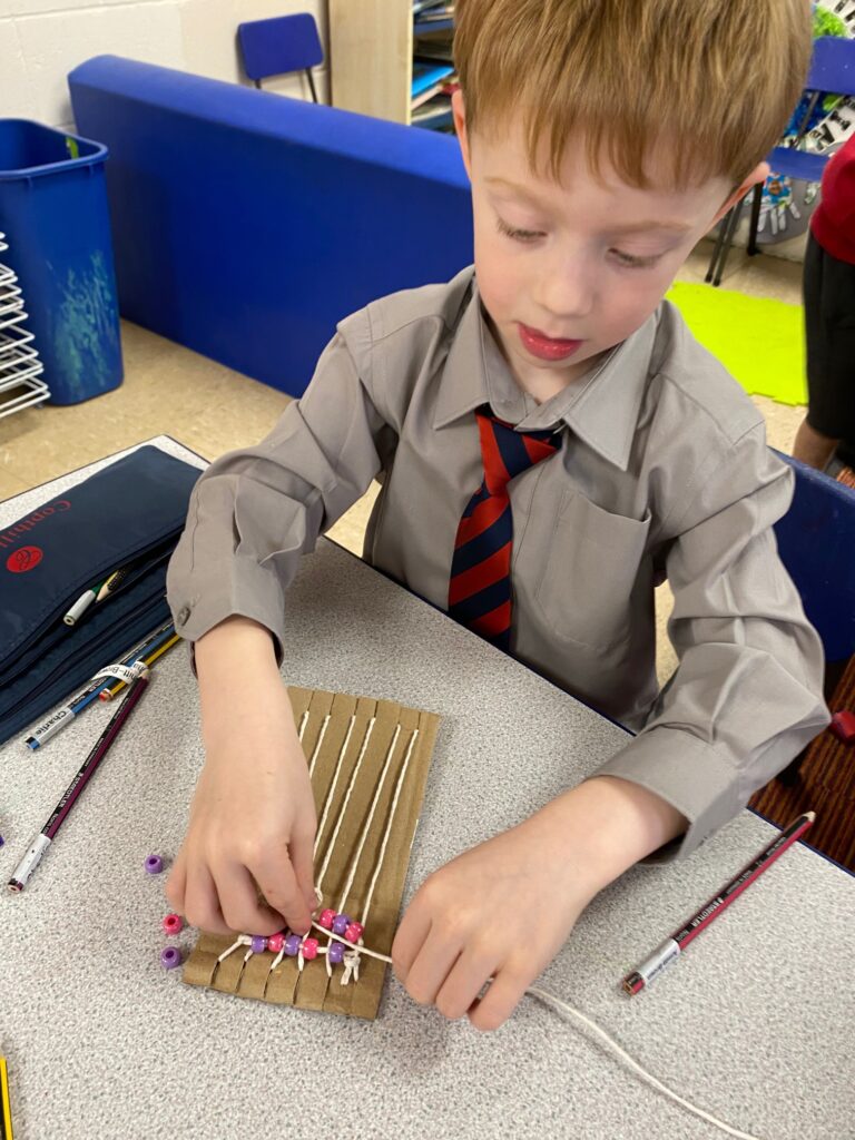 Native American Wampum Weaving!, Copthill School