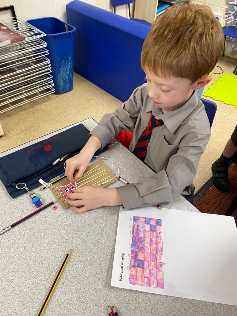 Native American Wampum Weaving!, Copthill School