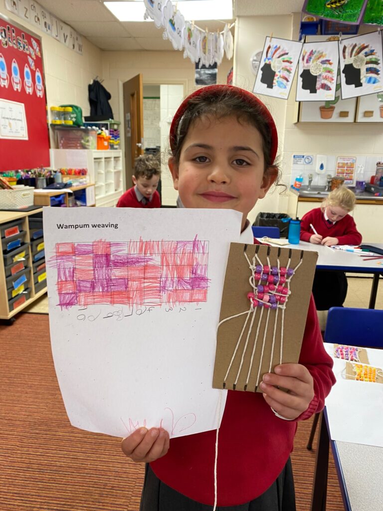 Native American Wampum Weaving!, Copthill School