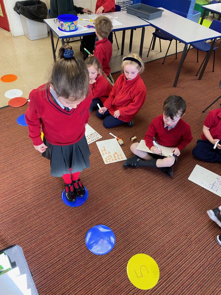 Number line maths action&#8230;, Copthill School