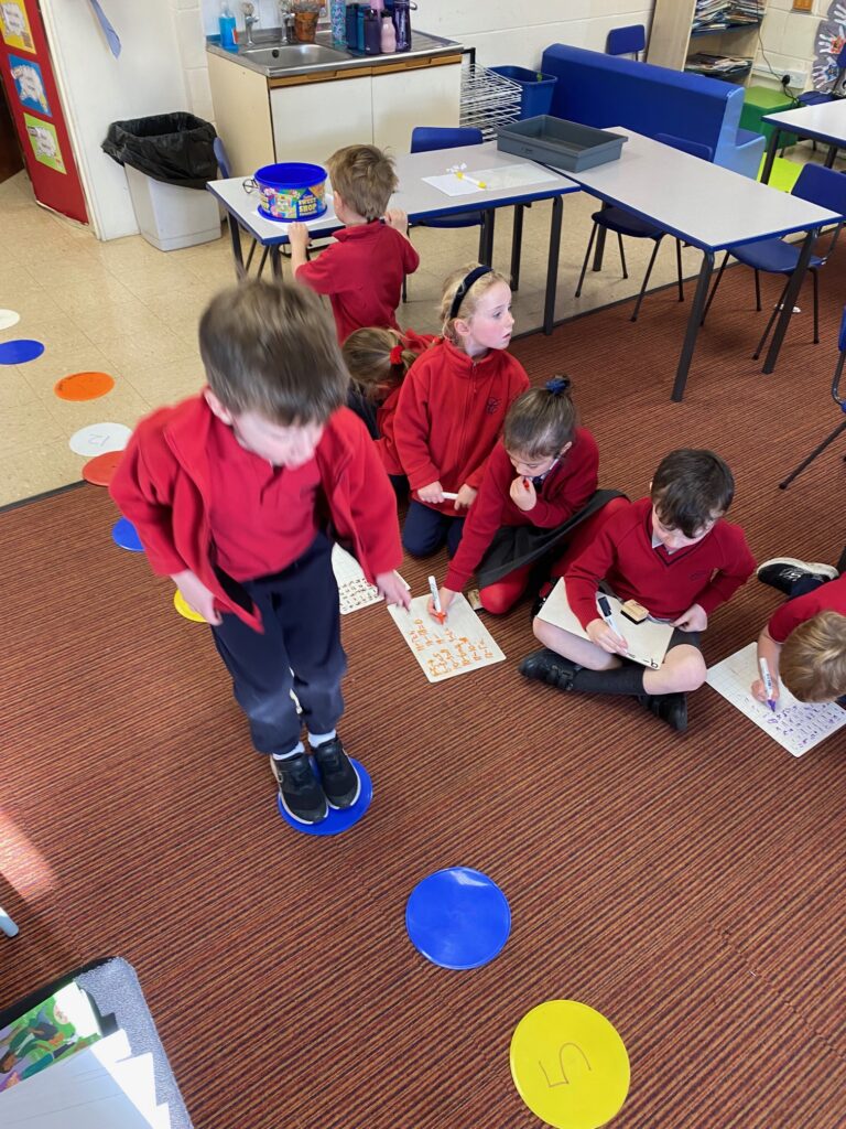 Number line maths action&#8230;, Copthill School