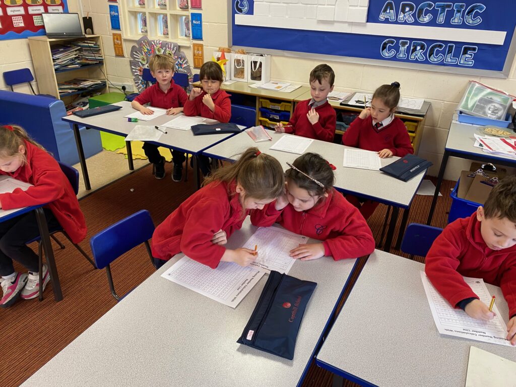 Number line maths action&#8230;, Copthill School