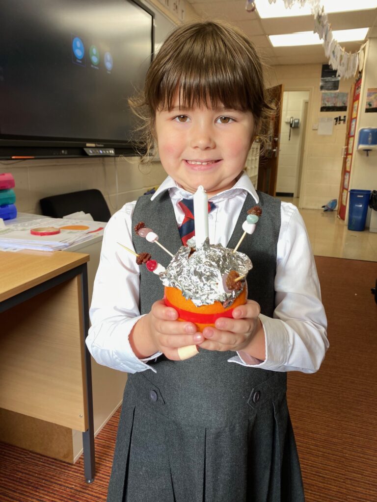 Christingle preparation&#8230;, Copthill School