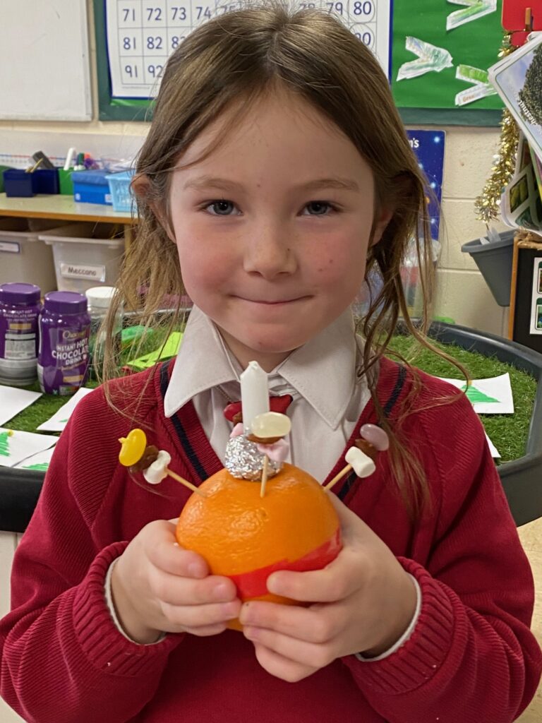 Christingle preparation&#8230;, Copthill School