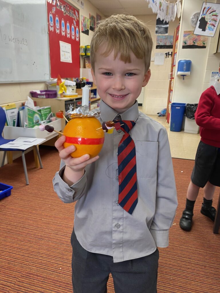 Christingle preparation&#8230;, Copthill School