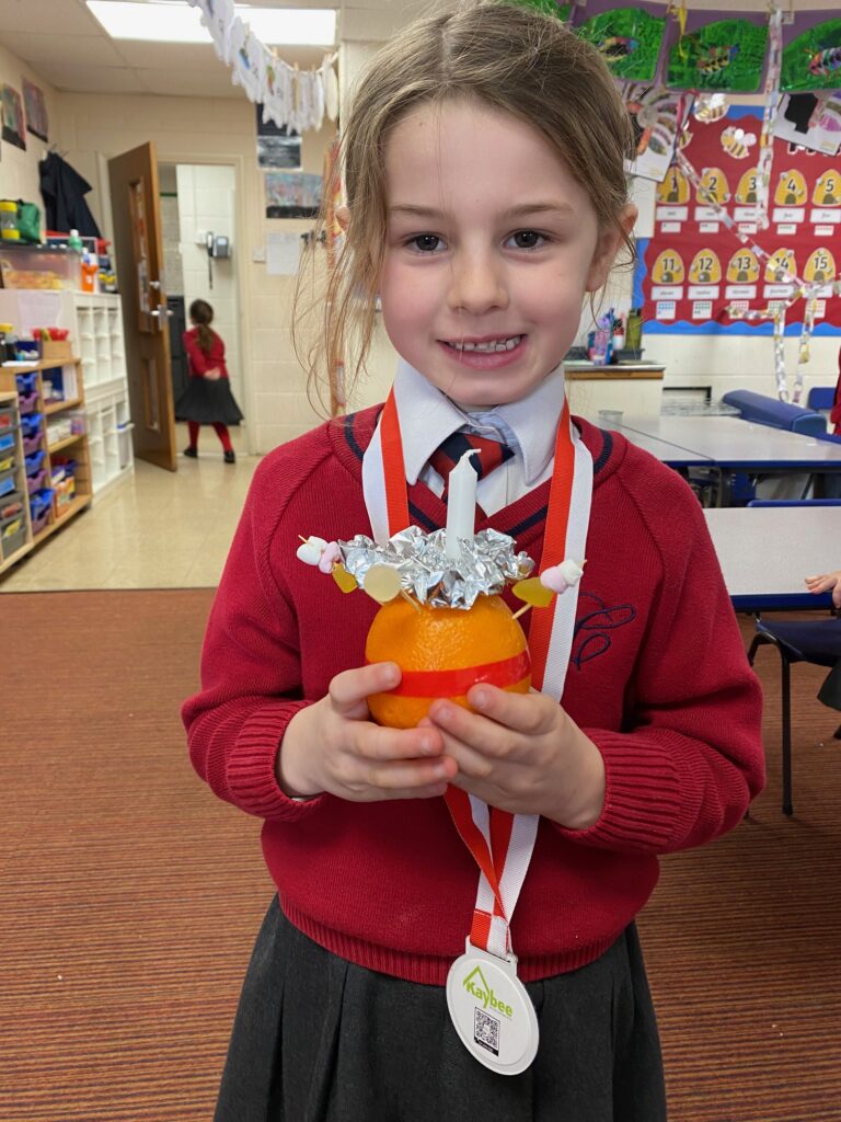 Christingle preparation&#8230;, Copthill School