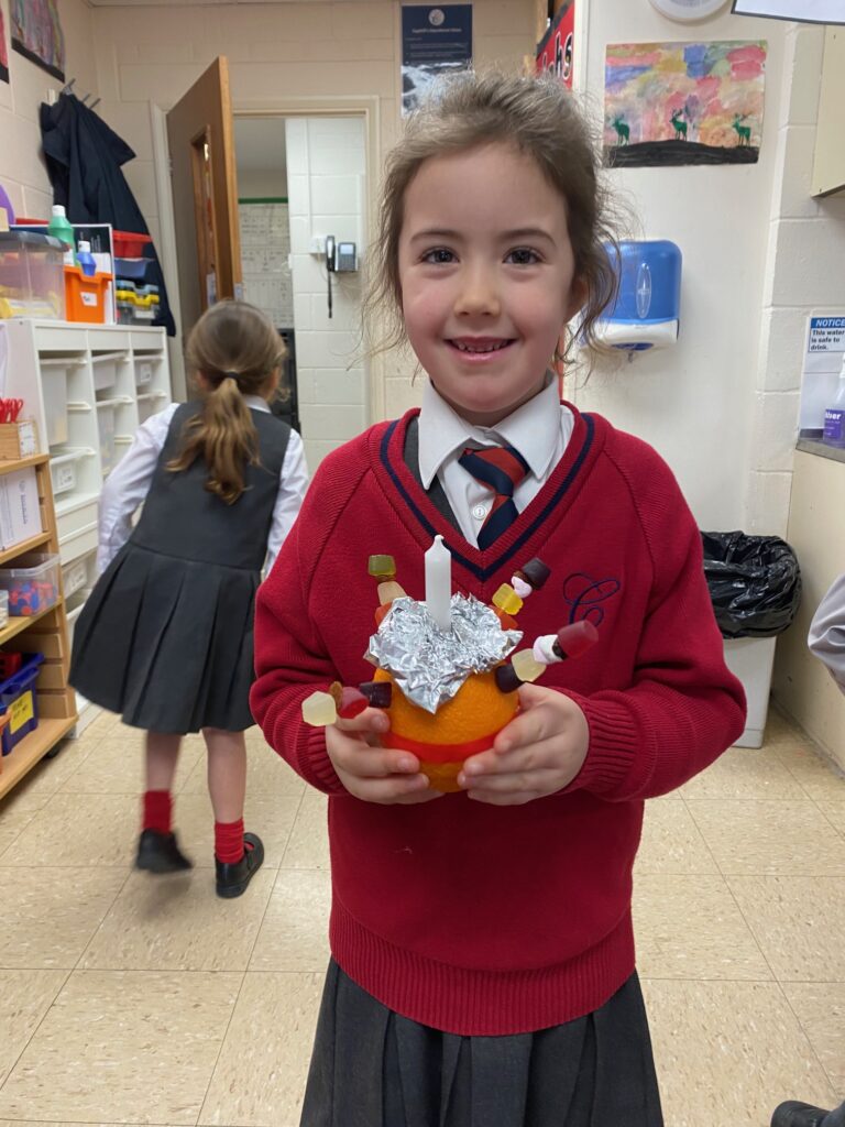 Christingle preparation&#8230;, Copthill School