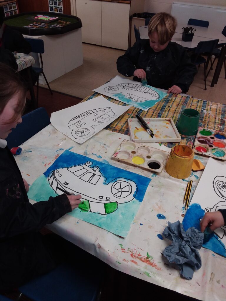 More fabulous hovercraft paintings&#8230;, Copthill School