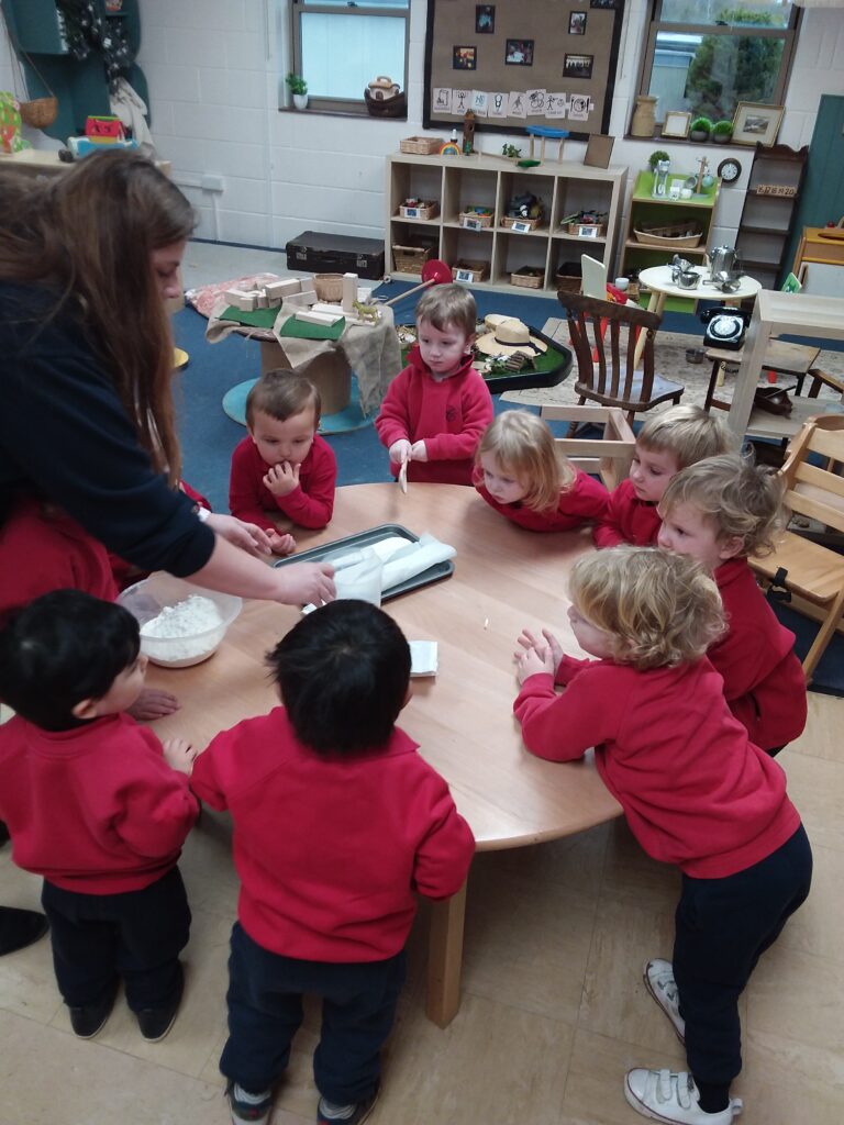 The Nursery Class Baking Bread, Copthill School