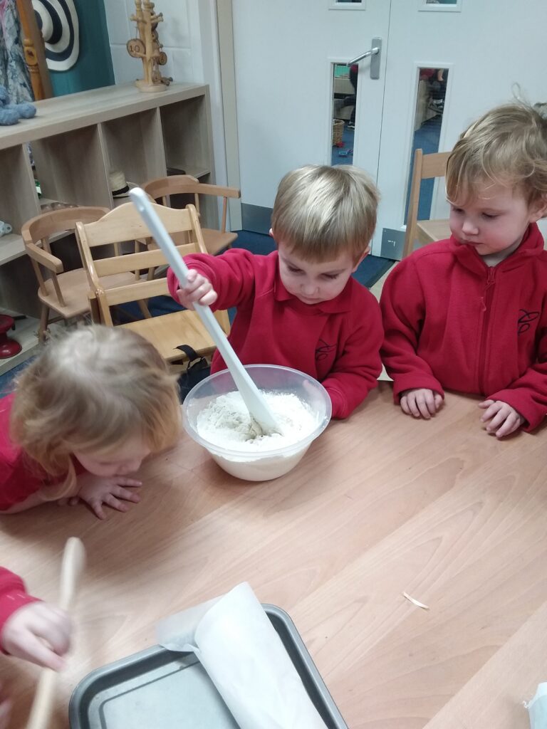 The Nursery Class Baking Bread, Copthill School