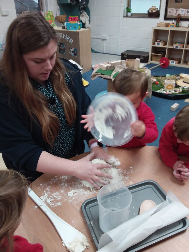 The Nursery Class Baking Bread, Copthill School