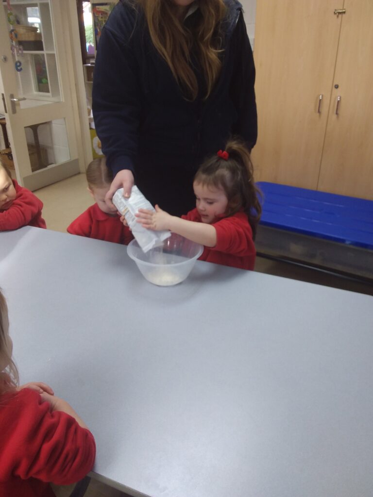 The Nursery Class Baking Bread, Copthill School