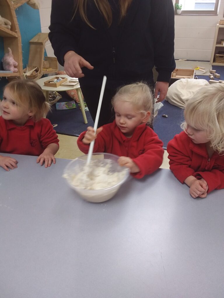 The Nursery Class Baking Bread, Copthill School