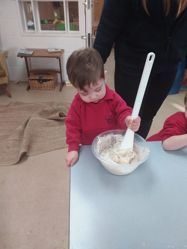 The Nursery Class Baking Bread, Copthill School