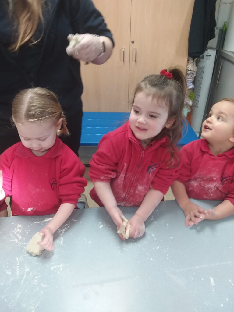 The Nursery Class Baking Bread, Copthill School