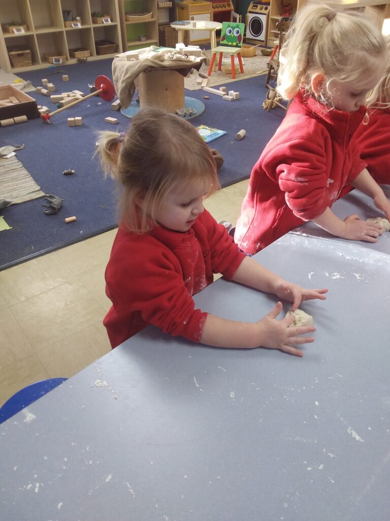 The Nursery Class Baking Bread, Copthill School