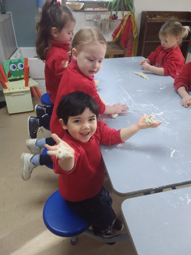 The Nursery Class Baking Bread, Copthill School