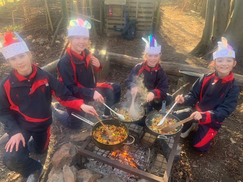 Y6 Native American experience, Copthill School