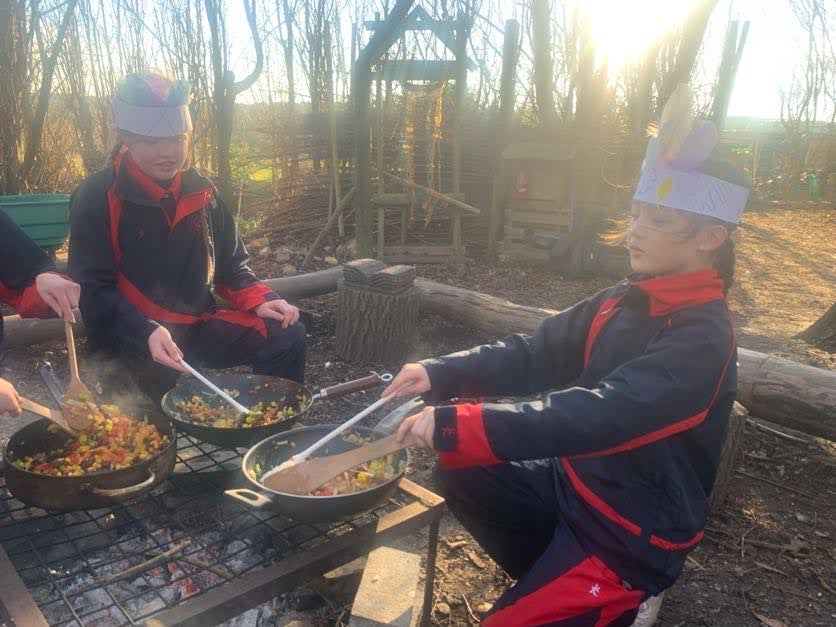 Y6 Native American experience, Copthill School