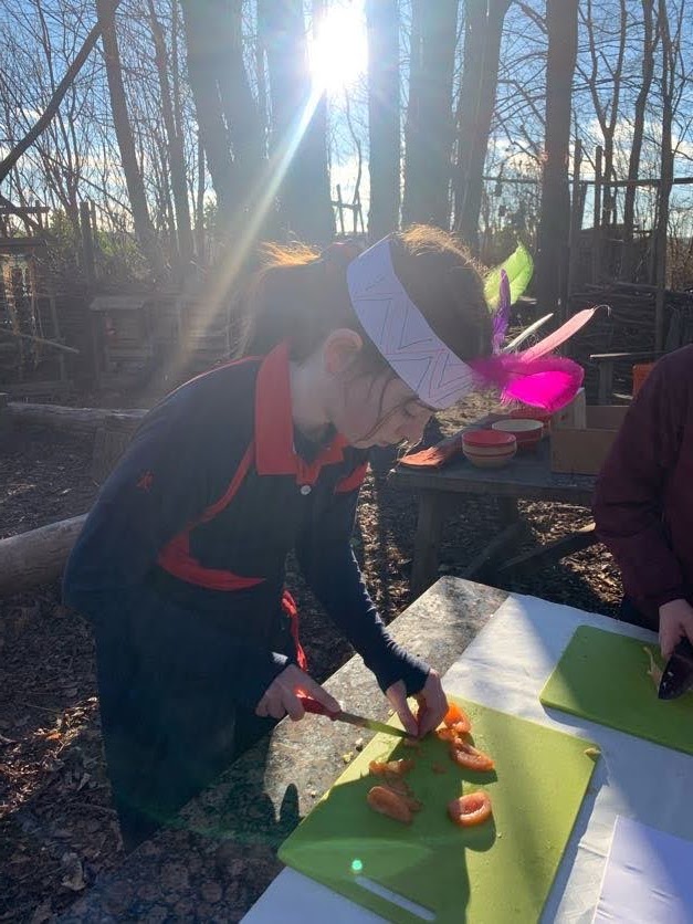 Y6 Native American experience, Copthill School